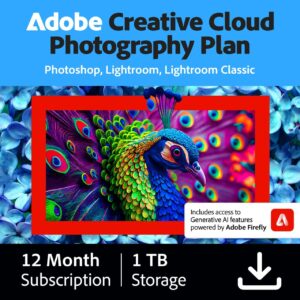 Adobe Creative Cloud Photography Plan (1TB) – 1 Year Private Subscription
