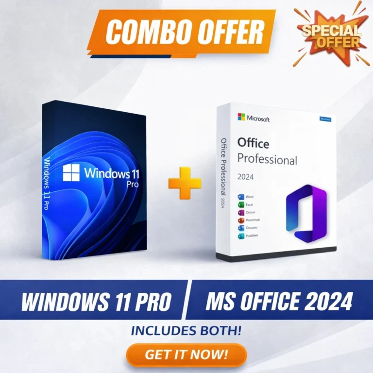 Windows 11 Pro + Office 2024 Pro Plus Lifetime Bundle